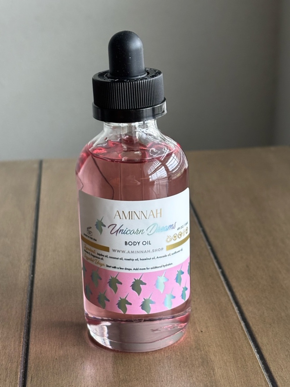 NWT Unicorn Dreams Pink Body Oil by Aminnah